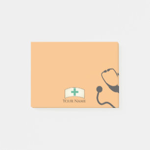 Cute Nurse Medical Stethoscope Oranje Post-it® Notes