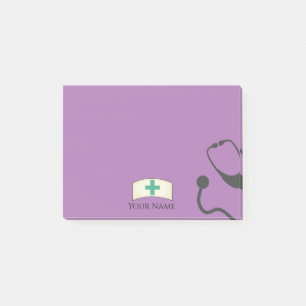 Cute Nurse Medical Stethoscope Personalized Sticky Post-it® Notes