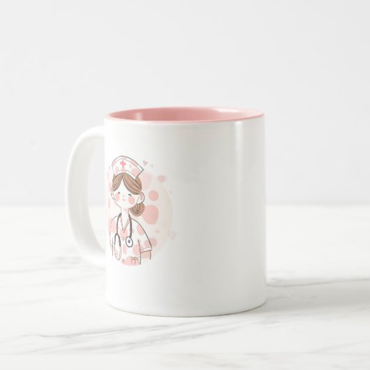 Cute Nurse Mug Personalized Gift (Devant gauche)