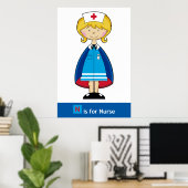 Cute Nurse Poster (Thuiskantoor)