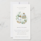 Cute Nursery Essential Green Baby shower nodigt ui Bedankkaart (Voorkant)
