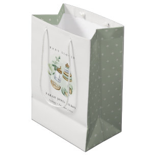 Cute Nursery Essential Leafy Green Baby shower Medium Cadeauzakje