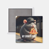 Cute NYC Pizza Rat Subway Legend Magnet (Recto/Verso)