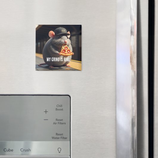 Cute NYC Pizza Rat Subway Legend Magnet (In situ (réfrigérateur))