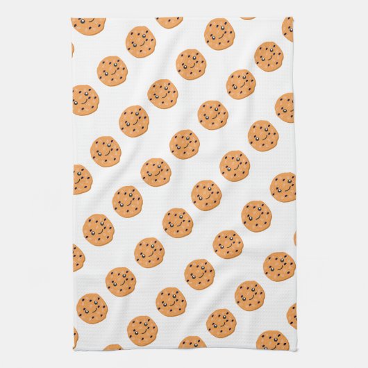 Cute Oatmeel Raisin Cookie Pattern Theedoek (Verticaal)