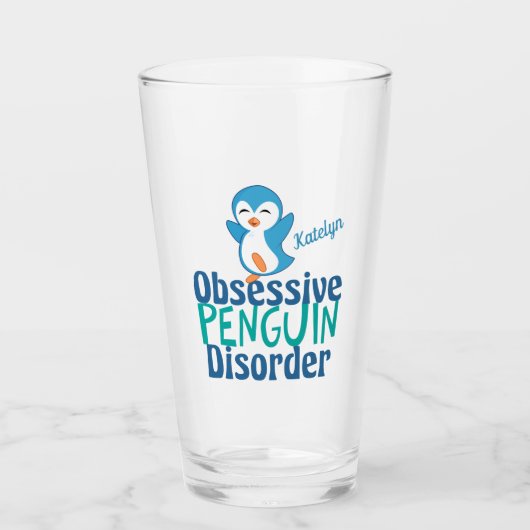 Cute obsessief-pinguïstische stoornis glas (Voorkant)