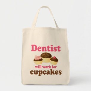 Cute Occupate Chocolate Cupcakes Dentist Tote Bag
