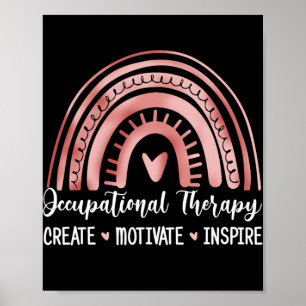 Cute Occupational Therapy Creëer Motivate Inspire Poster