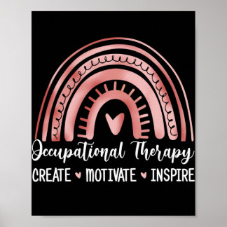 Cute Occupational Therapy Creëer Motivate Inspire Poster
