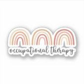Cute Occupational Therapy OT Rainbow Sticker (Voorkant)