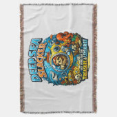 Cute Ocean Adventure Humor, Funny Sloth Diving art Deken (Voorkant Verticaal)