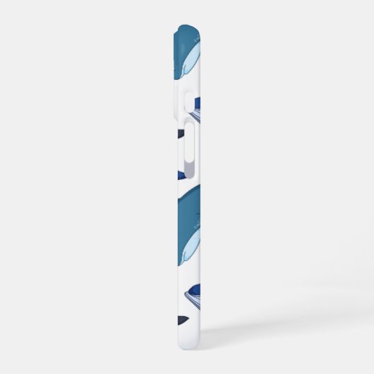 Cute Ocean Animals Pattern Phone Case iPhone 16 Hoesje (Linkerkant)