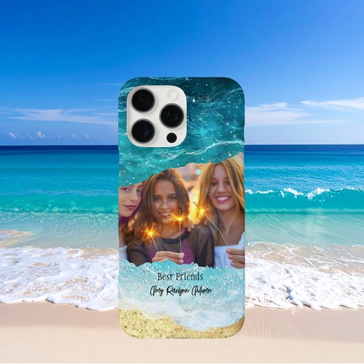 Cute Ocean/Beach Besties/Friends Custom Photo Case-Mate iPhone Case