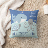 Cute "Ocean Life Blue & Grey Whale" Keepomwille Kussen (Deken)