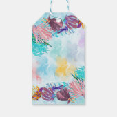 Cute Ocean Zee baby Octopus Colorful Cadeaulabel (Achterkant)