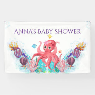 Cute Ocean Zee Octopus Colorful Pink Baby shower Spandoek
