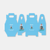 Cute oceanische lijnboot tug cartoon illustratie bedankdoosjes (Uitgevouwen)