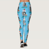 Cute oceanische lijnboot tug cartoon illustratie leggings (Achterkant)