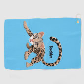 Cute ocelot cartoon illustratie golfhanddoek (Horizontaal)
