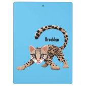 Cute ocelot cartoon illustratie klembord (Achterkant)