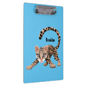 Cute ocelot cartoon illustratie klembord (Rechts)