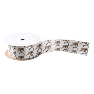Cute ocelot cartoon illustratie lint