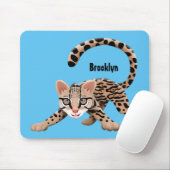 Cute ocelot cartoon illustratie muismat (Met muis)