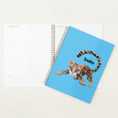 Cute ocelot cartoon illustratie planner (Display)