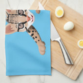 Cute ocelot cartoon illustratie theedoek (Quarter Fold)