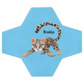 Cute ocelot cartoon illustratie voetbal (Enkel)