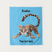 Cute ocelot cartoon illustratie wandkleed (Voorkant)