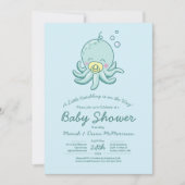 Cute Octopus Baby Shower Kawaii Uitnodiging (Voorkant)