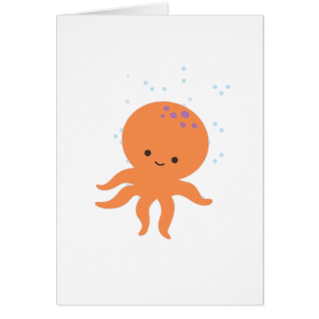 Cute Octopus Cartoon (Voorkant)