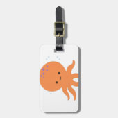 Cute Octopus Cartoon Bagagelabel (Voorkant verticaal)