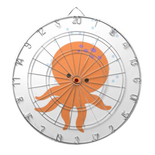 Cute Octopus Cartoon Dartbord (Voorkant)