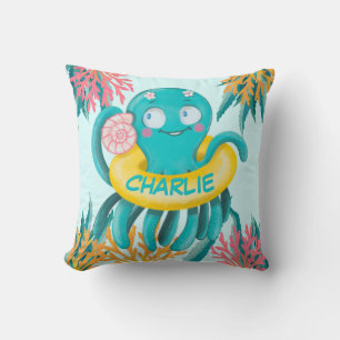 Cute Octopus Cartoon Kussen