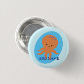 Cute Octopus Cartoon Ronde Button 3,2 Cm (Voorkant /achterkant)