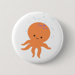 Cute Octopus Cartoon Ronde Button 5,7 Cm