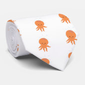 Cute Octopus Cartoon Stropdas (Opgerold)