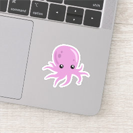 Cute Octopus Custom-Cut Vinyl Sticker