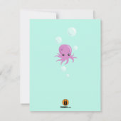 Cute Octopus Invitation Anniversaire (Dos)