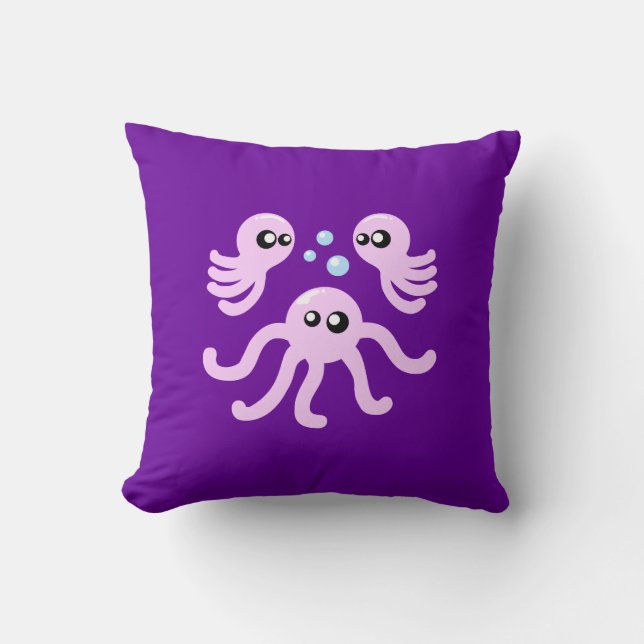 Cute Octopus Kussen (Voorkant)