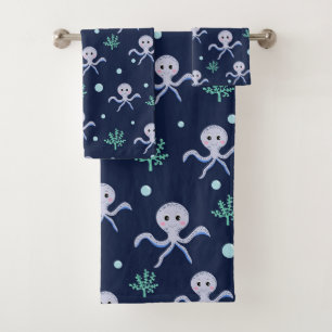 Cute Octopus Patroon Bad Handdoek