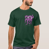 Cute Octopus Pocket Dark T-shirt (Voorkant)