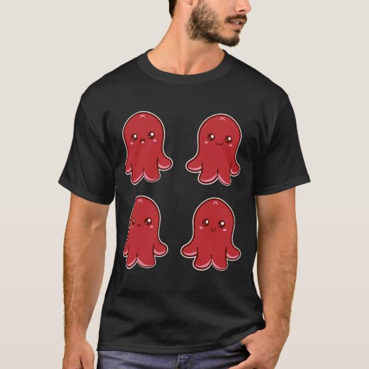 Cute Octopus Sause Emote Shirt (Voorkant)