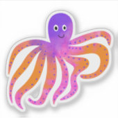 Cute Octopus Sticker (Voorkant)