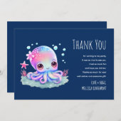 Cute Octopus Zee Creater Bedankt (Voorkant / Achterkant)