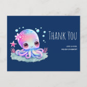 Cute Octopus Zee Creater Bedankt Briefkaart (Voorkant)