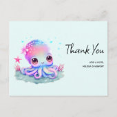 Cute Octopus Zee Creater Bedankt Briefkaart (Voorkant)