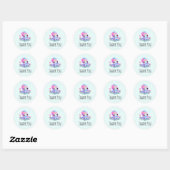 Cute Octopus Zee Creater Bedankt Ronde Sticker (Vel)